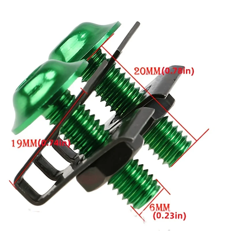 10pcs Universal Motorcycle Fairing Body Bolts Scooter Nuts 6mm Spire Speed Fastener Clips Screw Spring Nut Cafe Racer Old School
