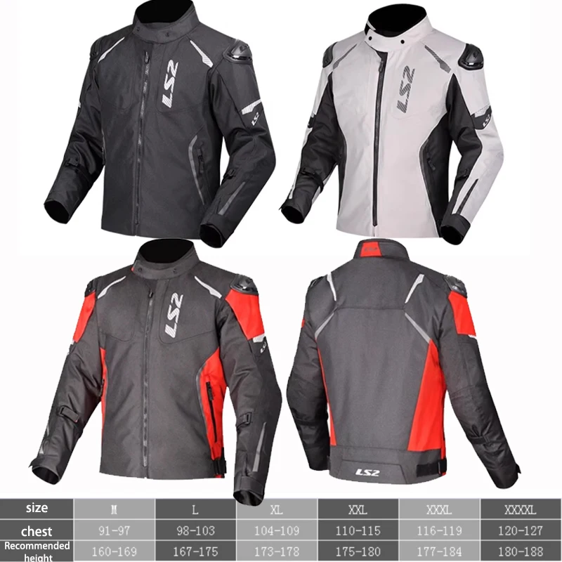 LS2 오토바이 라이딩 재킷 MJ174 오토바이 라이딩 슈트 사계절 S-xxxl 따뜻하고 통기성 방수 방풍 풀링 슈트
