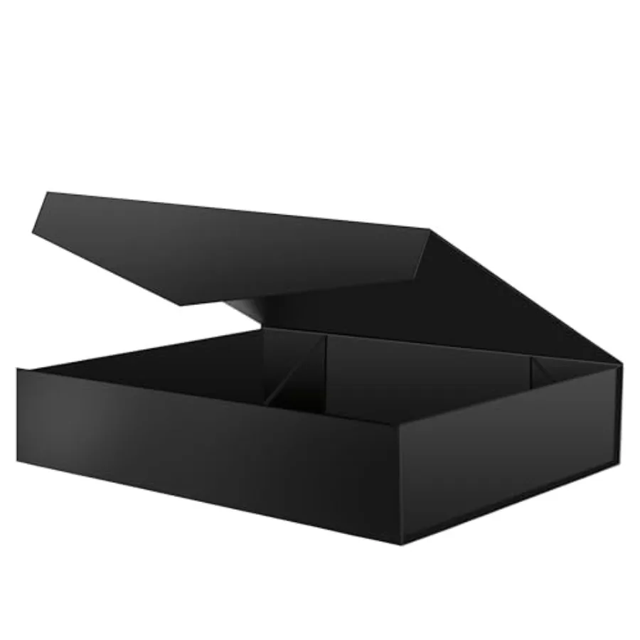 

Extra Large Gift Box 25x19x5 Inches, Matte Black Magnetic Closure Box for Groomsmen Proposals and Premium Presents Sturdy Cardb