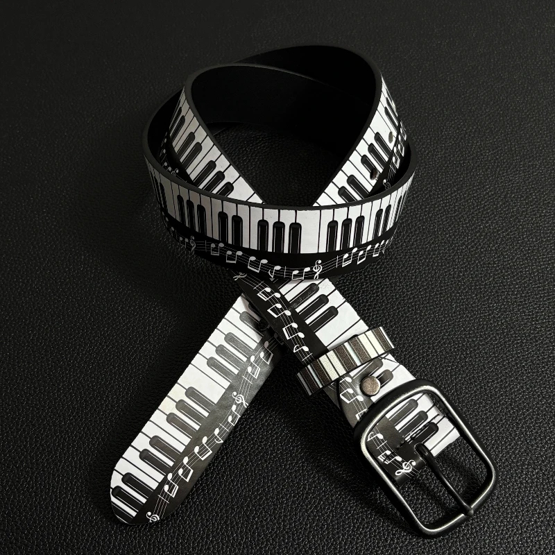 

New Graffiti Piano Key Note Belt Y2K Summer Trendy Punk Harajuku Street Style Belt Creative Fun American Hot Girl Belt