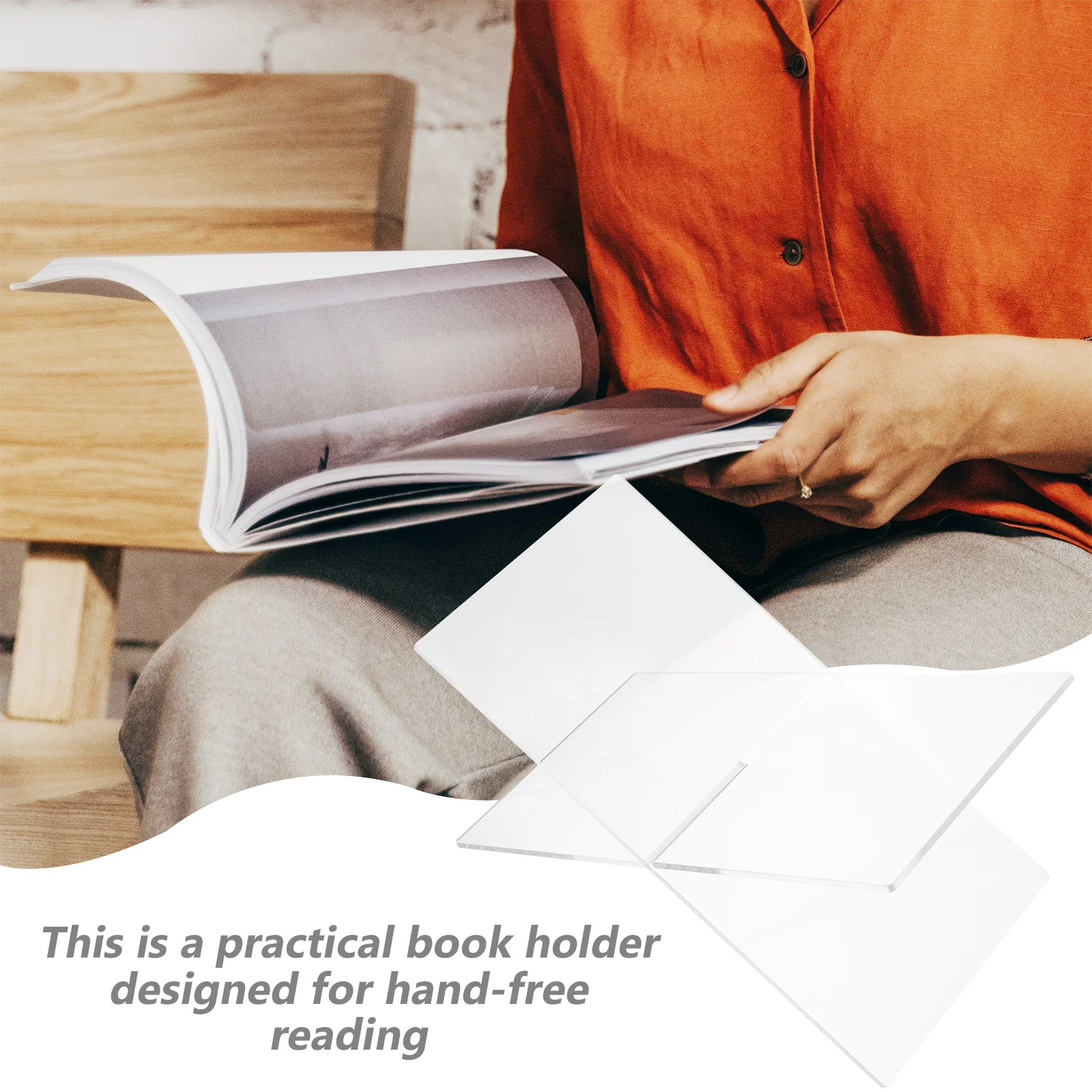 

X-Shaped Reading Holder Creative Multifunctional Book Stand Exquisite Workmanship Practical Gift Students Musicians