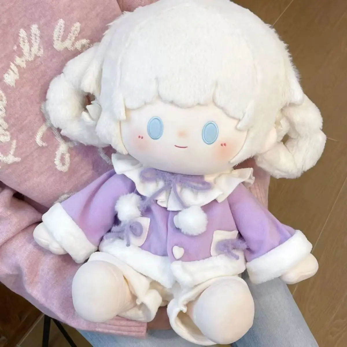 40CM Berretto Cappotto invernale Pantaloni Abito di ricambio Vestiti per bambole in peluche Postura seduta Abbigliamento per bambole in cotone Accessori per bambole carine Regalo