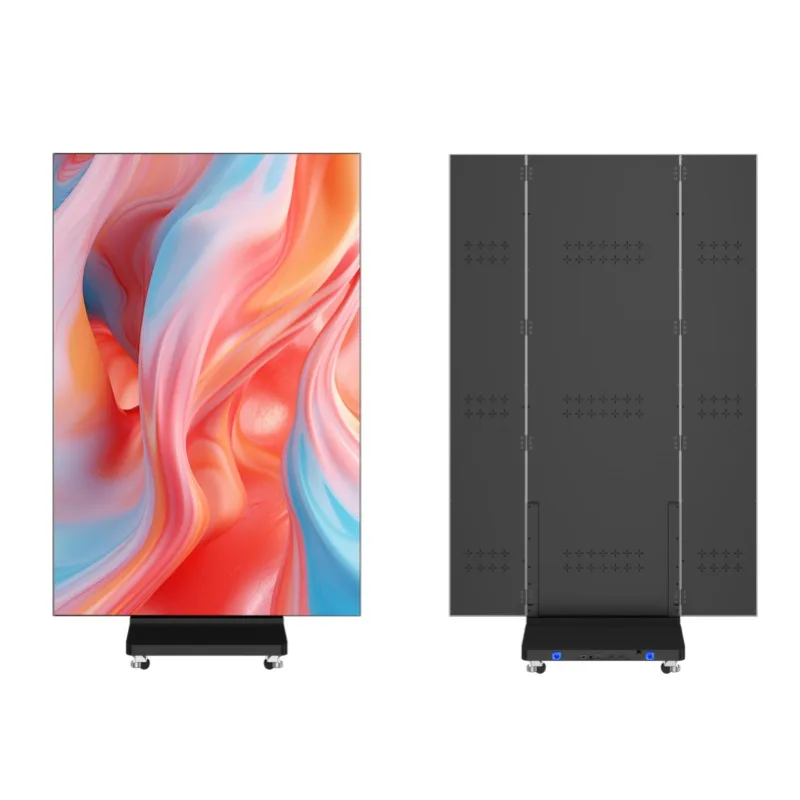 Led Advertising Digital P2.5 P1.86 P1.53 Folding Double Sided Three Led Tri Fold Poster Foldable Led Screen Display