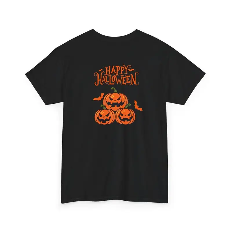 Happy Halloween Pumpkin Shirt Jack O' Lantern Woman Graphic T Shirts Spooky Season Clothing for Halloween Parties Cotton T-shirt