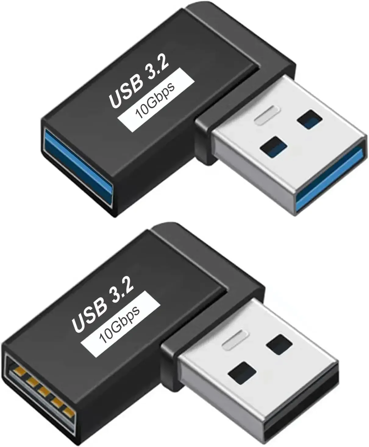

90 Degree Left Right Angle USB 3.0 Male to Female Expansion Adapter,USB Extender Connector Adapter