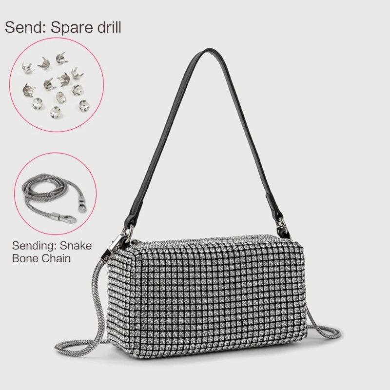 All-matching Bag for Women Lady Evening Handbag Sparkling Shoulder Bag