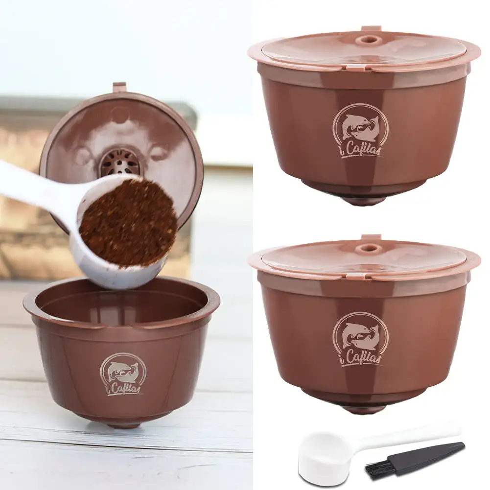 كبسولات قهوة قابلة لإعادة الاستخدام لمرشحات دولتشي غوستو القابلة لإعادة الملء كريما كبسولات اسبريسو كوب أداة المطبخ