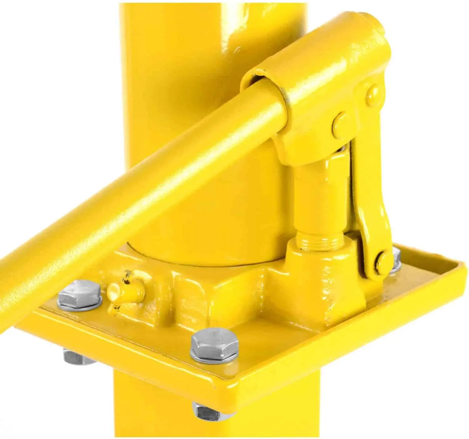 ransmission Jack Hydraulic Adjustable 1000 LBS Capacity High-Lift Handle Operated Adjustable Load Arms Yellow Steel Frame 4