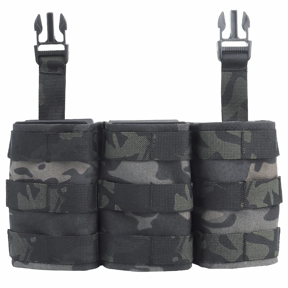 Tactifans แผงด้านหน้า AR 15 M4 Pouch 5.56 Triple Kywi 500D ไนลอน Swift คลิปยุทธวิธีการล่าสัตว์ Airsoft อุปกรณ์เสริม