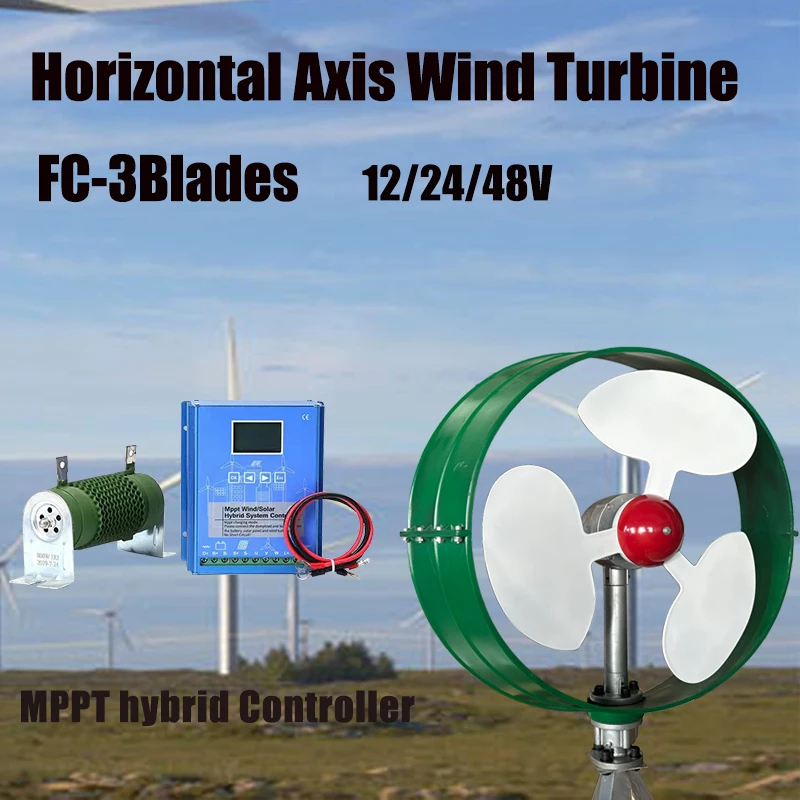 6/8KW 12V24V48V Permanent Maglev Wind Turbine Generator With MPPT Controller For Home Use ﻿