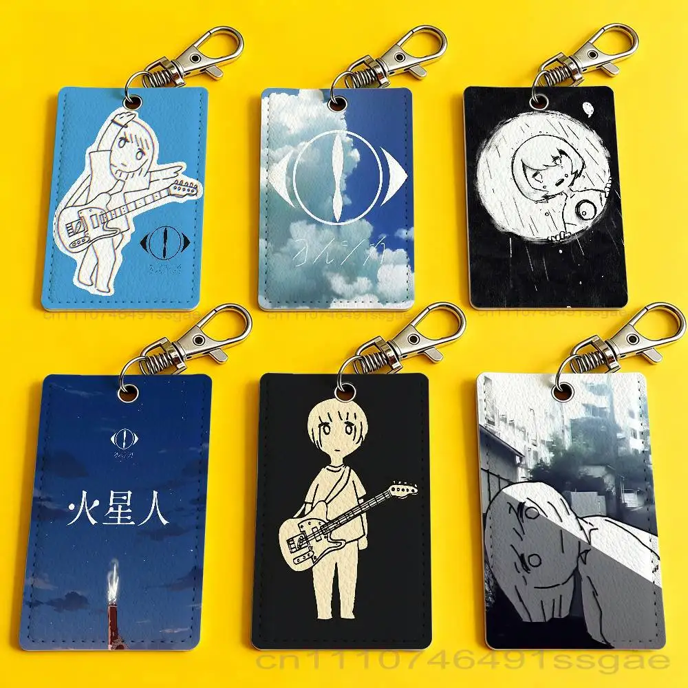 Y-Yorushika Band Japanese Card Holder Men And Womenn Universal Antirust Keychain Learther Access Drop Key Tag Ring