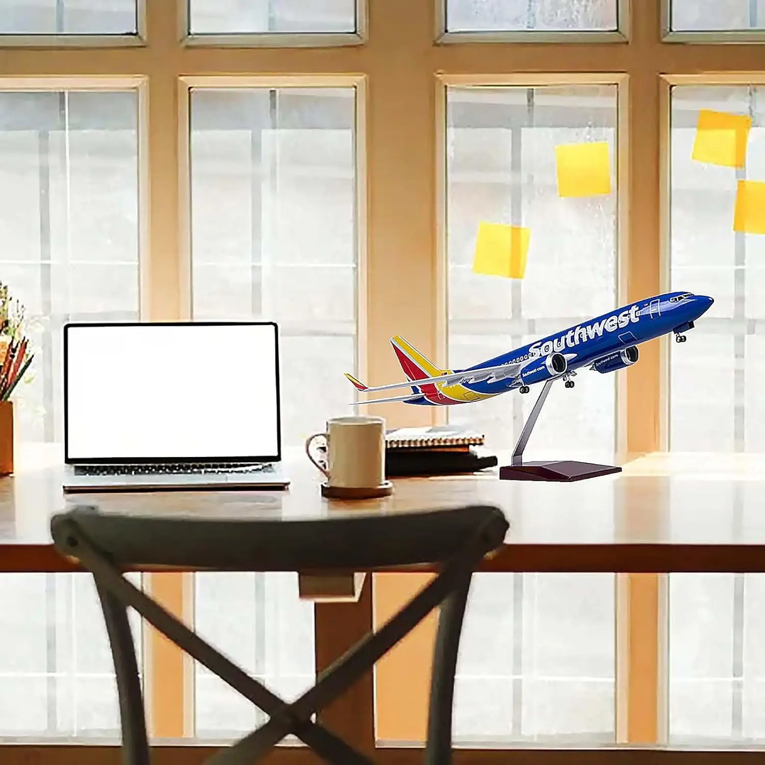 

1:85 Scale Airplane Model B737-800 American Southwest Airlines Resin Diecast Airbus With Light And Base Collection Decoration