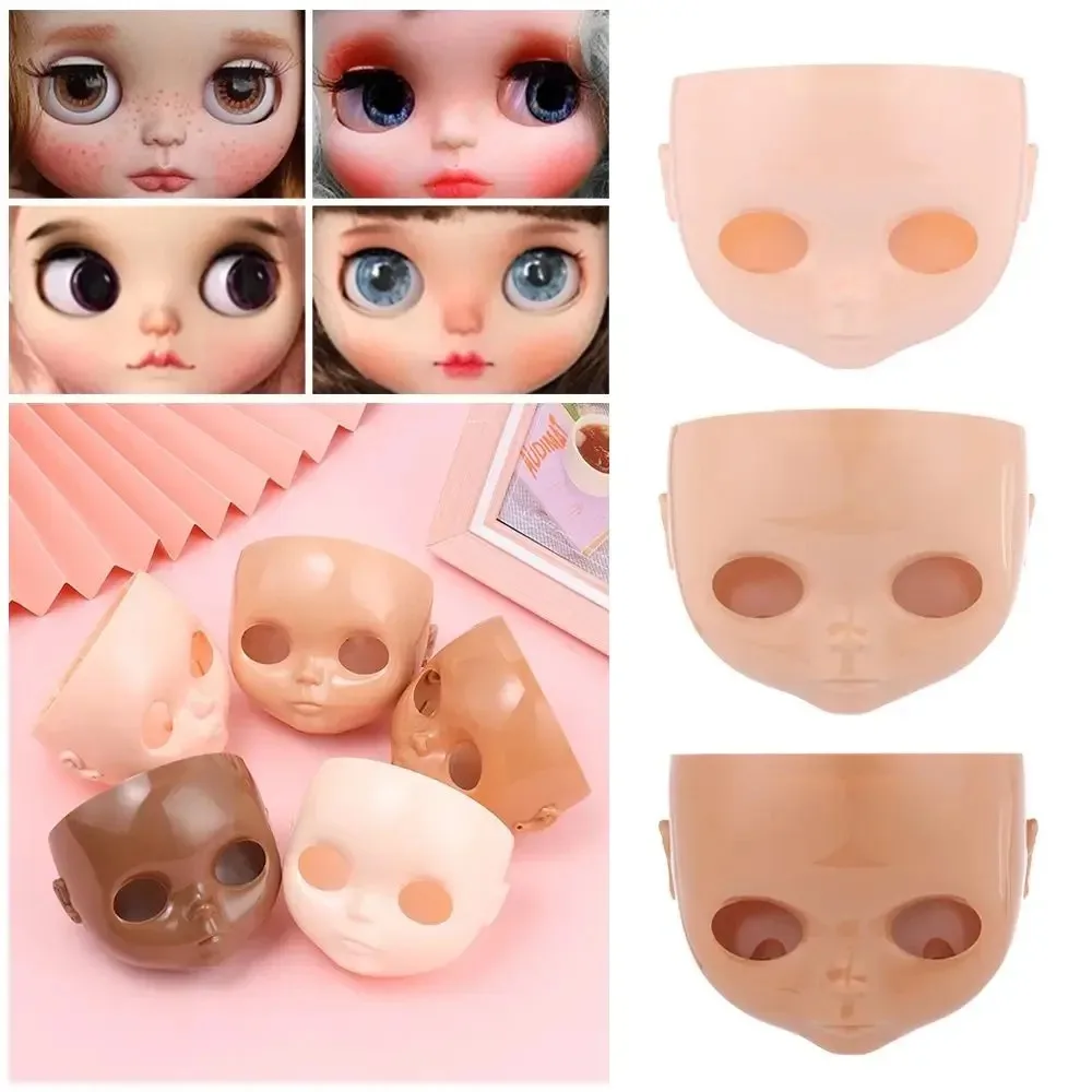 Fabryka lalek Blyth 1/6, plastikowa maska Blyth DIY 30 cm z tylną płytką, zmiana makijażu, maska z śrubami, akcesoria do zabawek