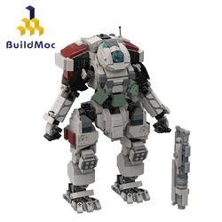 BuildMoc Titanfall 2 Scorch Titan Robot Building Blocks Set Battle Mecha Soldiers Bricks Game DIY Toy For Children Birthday Gift