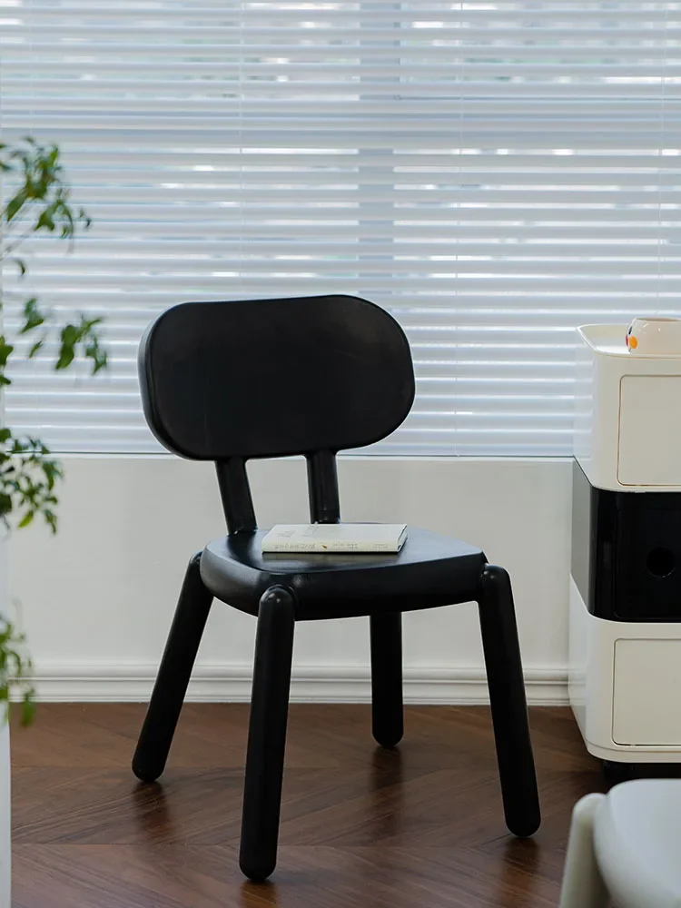 Nordic Plastic Dining Chairs Modern Living Room Stackable Backrest Chair Milk Tea Shops Leisure Stool Home Furniture