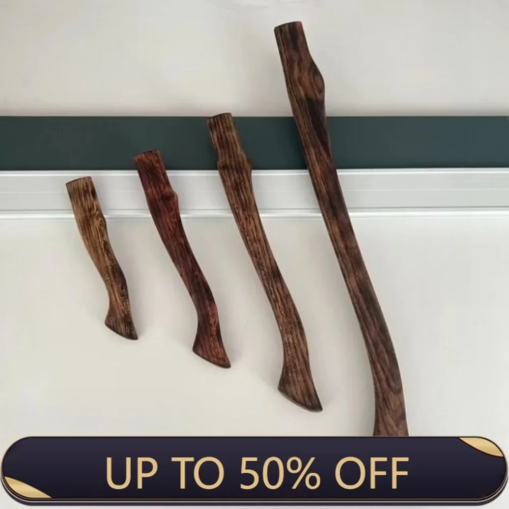 Qinggang Wooden Axe Handle 27/37/47/80cm Sturdy and Durable Portable Ax Chopping Wood Handle Hard Hand Tool Accessories