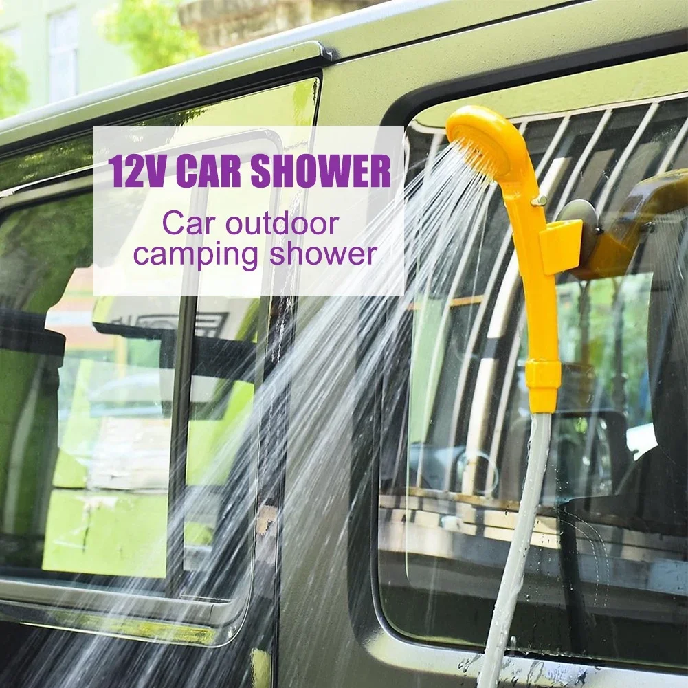 12V Outdoor Portable Vehicle Mounted Shower Kit for Camping Travel