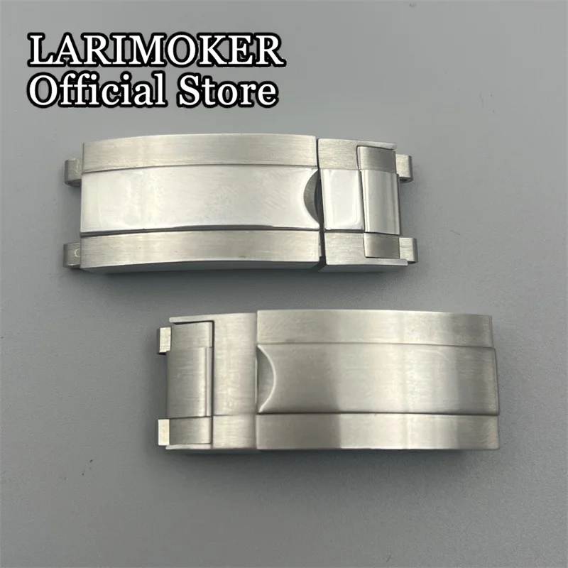 LARIMOKER Solid Stainless Steel Folding  Slip buckle Fit 20mm Watch Band Folding Buckle Oysters/Jubilee  Strap