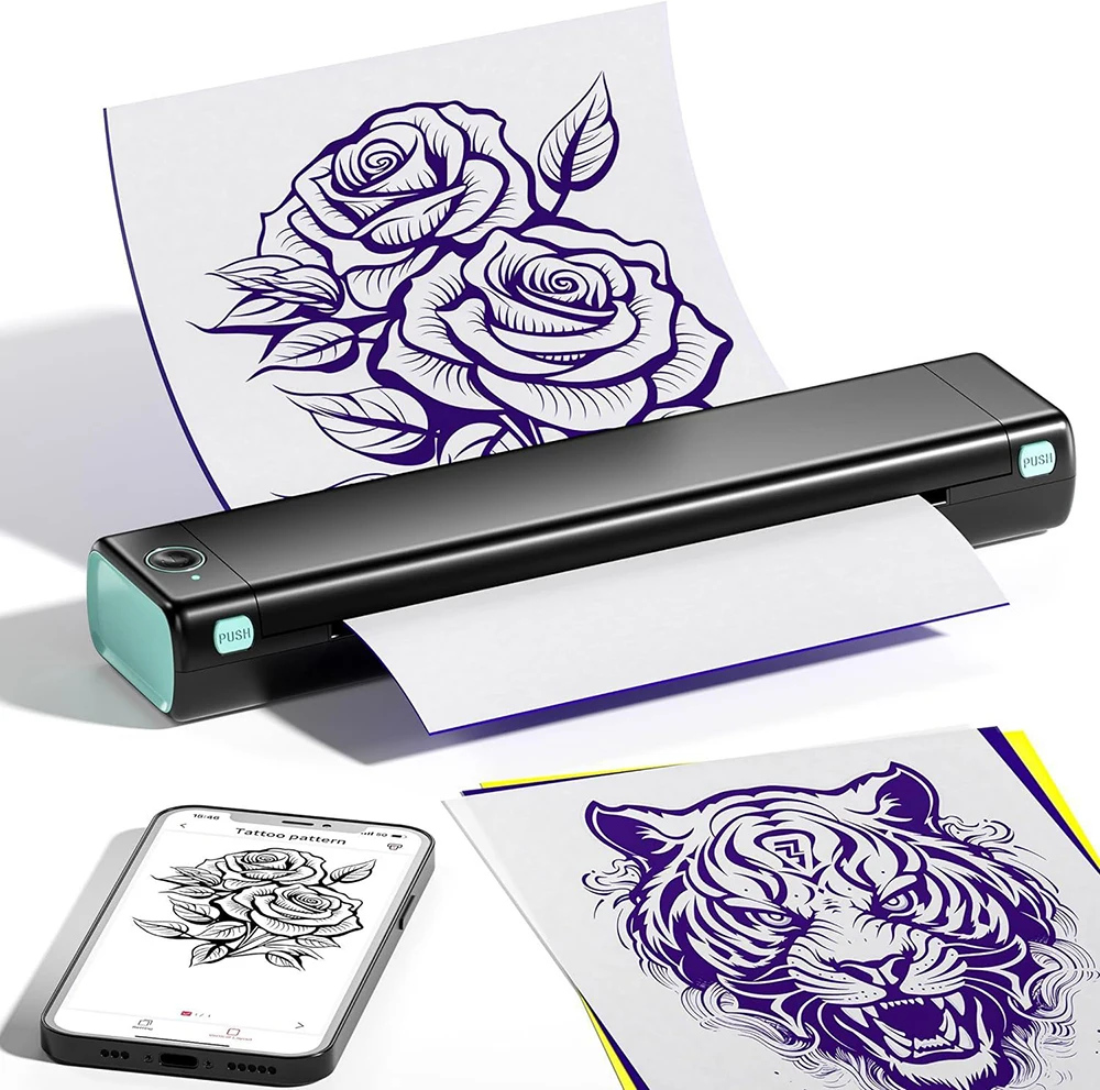 

M08F Tattoo Thermal Printer Inkless Stencil Printer Machine Drawing Maker Copier Line Printing Copier 5 Tattoo Transfer Paper