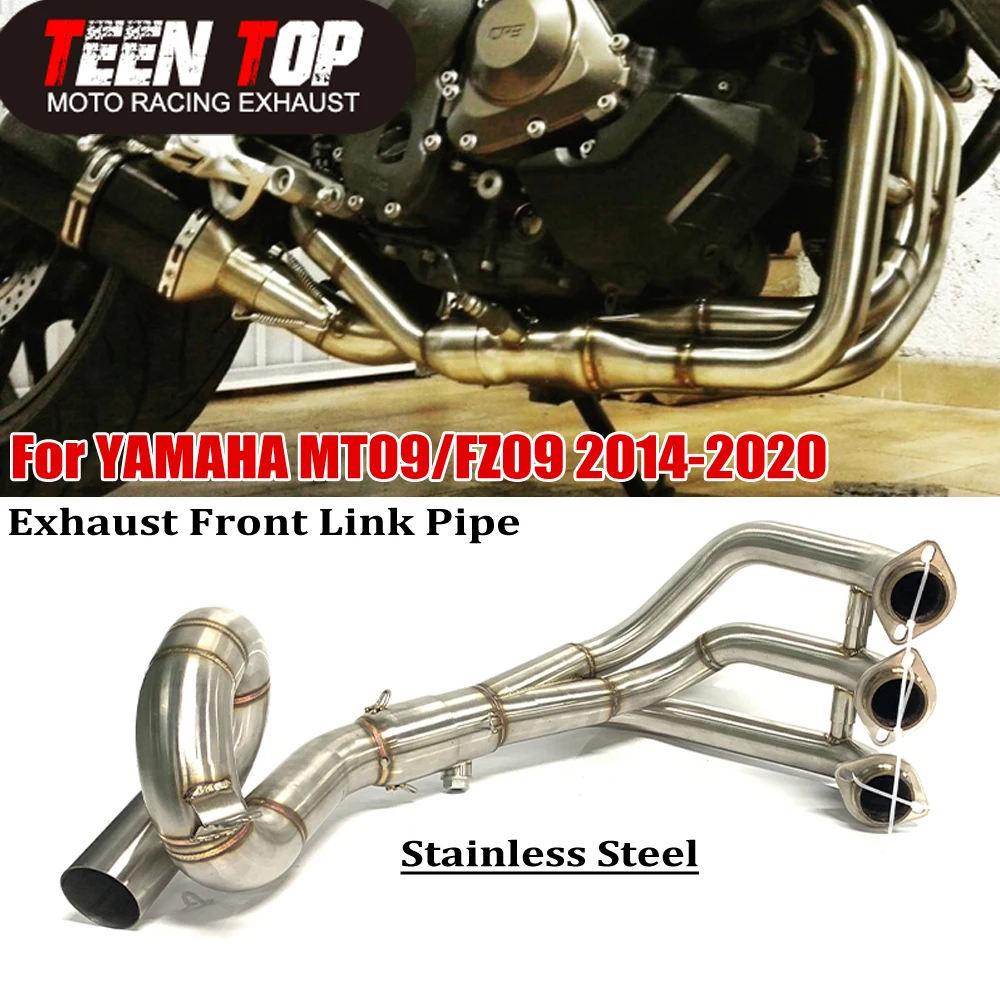 

Exhaust Front Link Pipe For YAMAHA MT09 FZ09 Exhaust Elbow Stainless Steel Motorcycle 51mm Connection Pipe XSR900 2016-2020