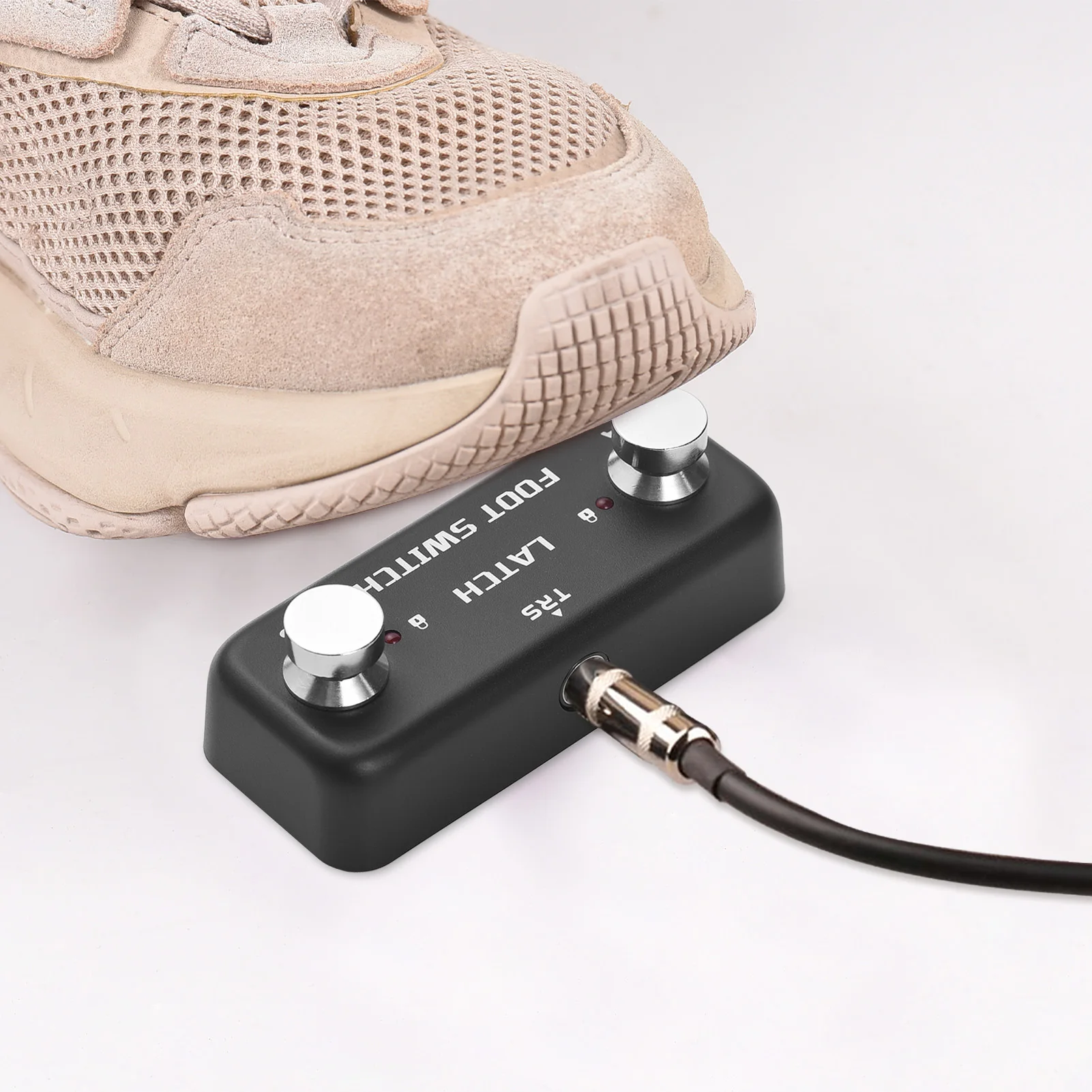 2 Footswitch دواسة تأثير تحكم دواسة AB قناة Footswitch ث قفل مؤشر LED الإضاءة 6.35 مللي متر ستيريو المدخلات التوصيل اللعب