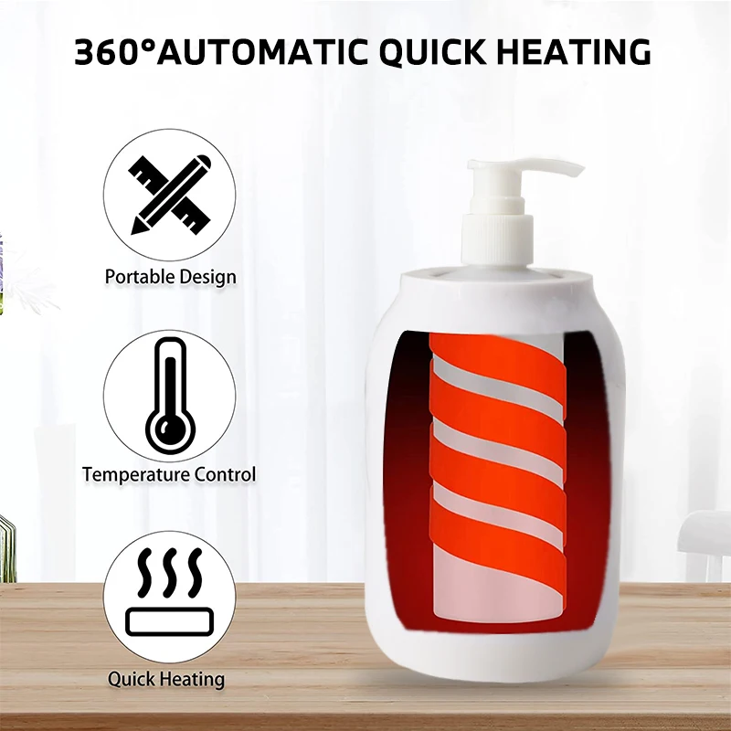 NEW Essential Oil Heater LED Display Temperature Adjust Single Massage Oil Bottle Warmer Massage Oil Heater