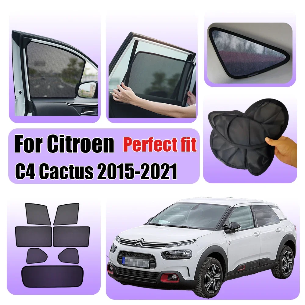 For CITROEN C4 Cactus 2015-2021 Car Front Shield Window SunShade Windshield Rear Side Window Curtain Sun Shade Visor