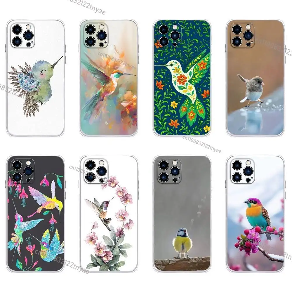 

Colorful Bird Hummingbird Print Phone Case for iPhone 16,17,15,14,13,12,Pro Max,11,For iPhone Air,16e Shockproof Back Coque