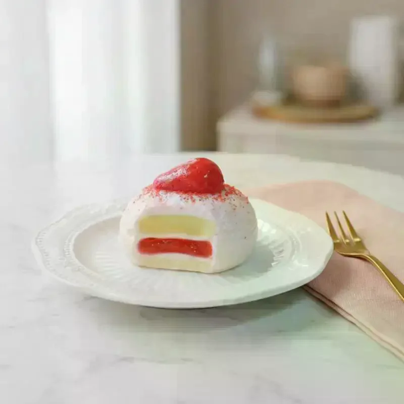 Simulation Strawberry Cream Cake Squeeze Fidget Toy Realistic Slow Rebound Dessert Stress Relief Gift