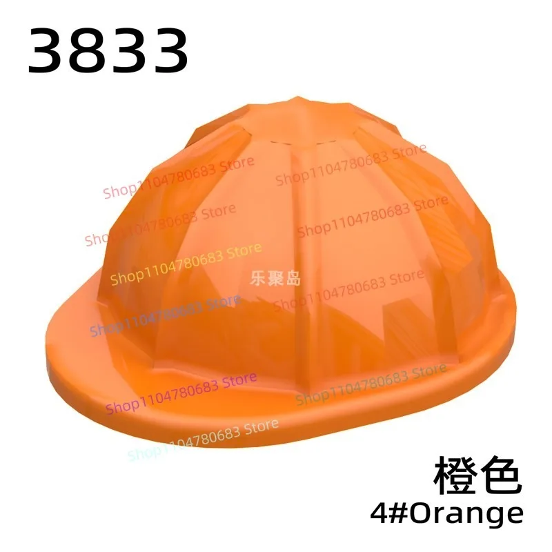 MOC Building Block Compatible Accessories Guarantee Safety Helmet Construction Site Toy Assembly and Assembly.
