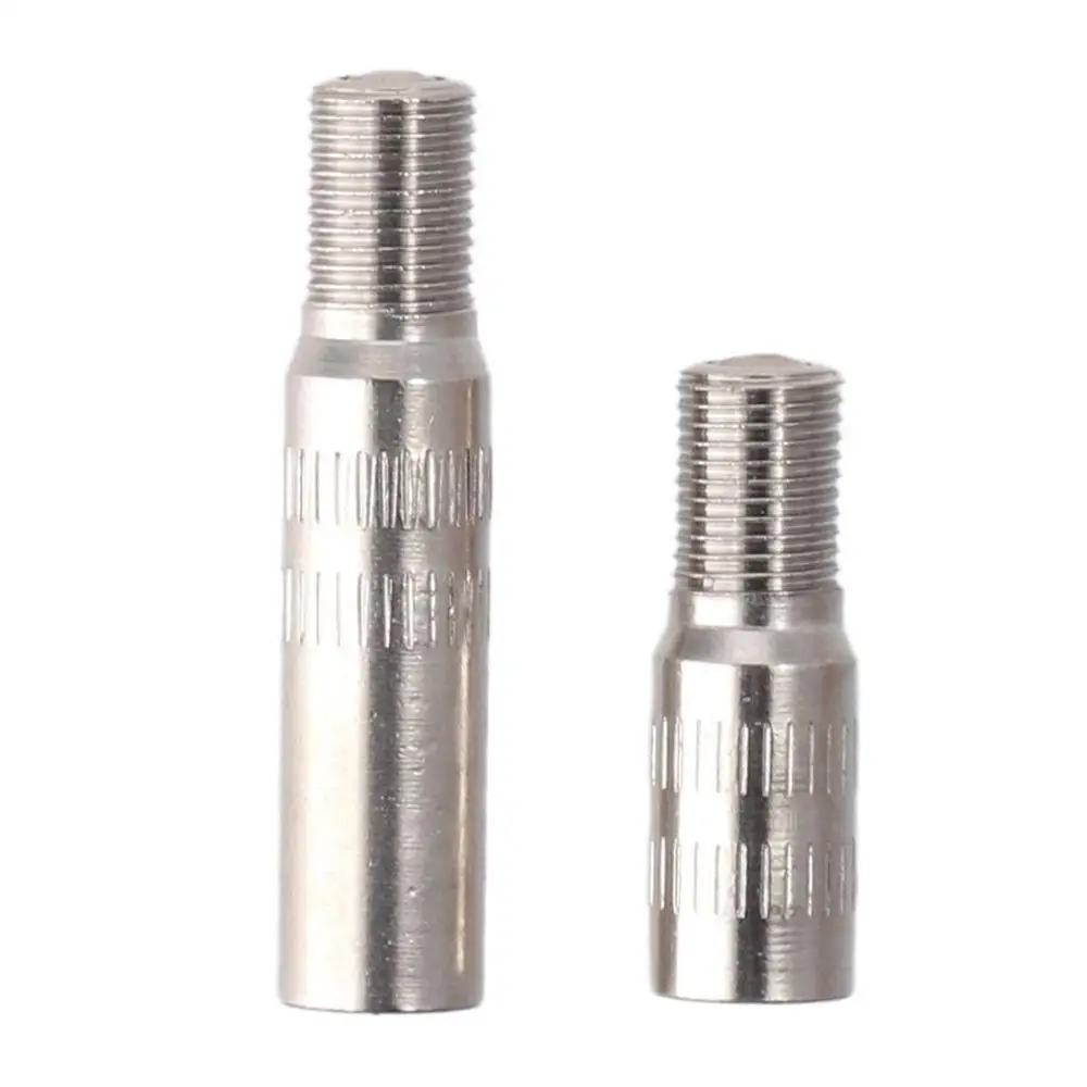 

4pcs Car Accessories Parts 27mm Valve Stem Extenders 39mm Silver Tire Copper Screw-on For Car