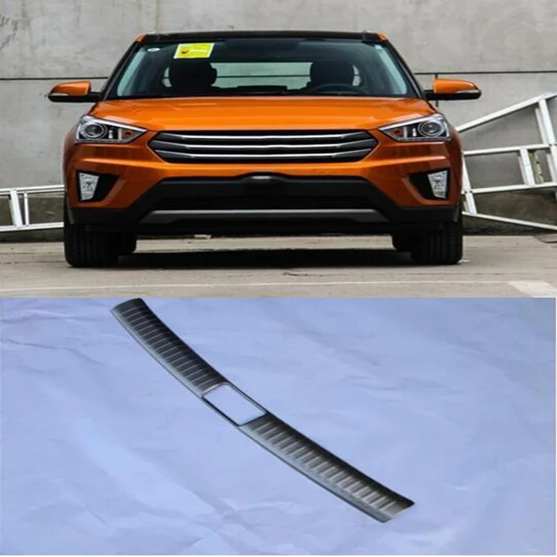 

Stainless Steel inner Rear Bumper Protector Sill Trunk Tread Plate Trim Fit For Hyundai IX25 Creta 2014 2015 2016 2017 2018