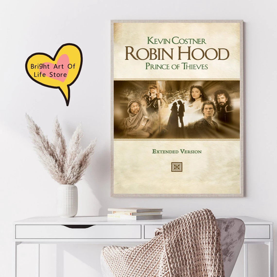 Robin Hood Prince of Thieves (1991) Movie Poster Cover Photo Print Canvas Wall Art Home Decor (Unframed)