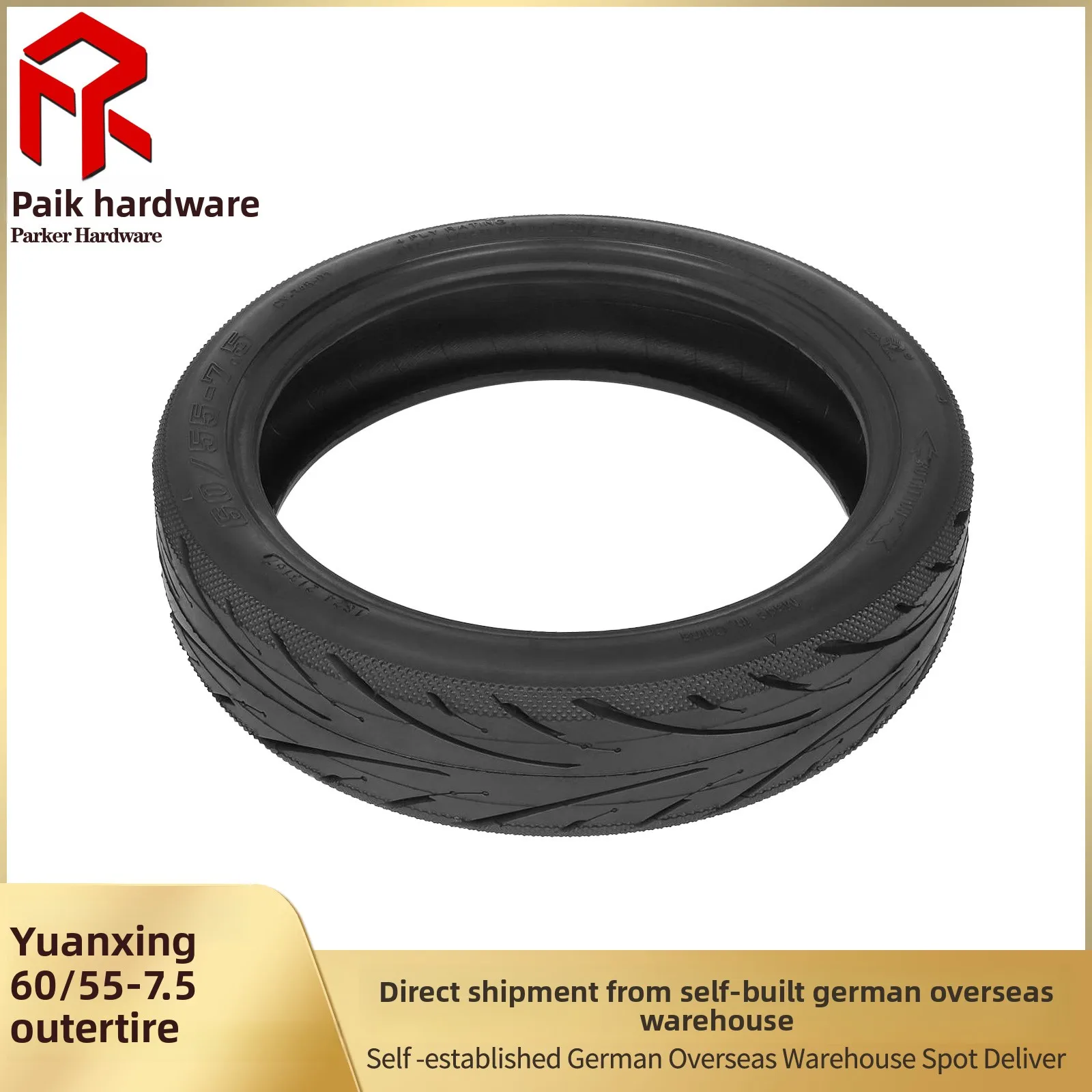 

10 Inch Yuanxing 60/55-7.5 Thickened Tire S90L Electric Scooter Tubeless Tire Parts