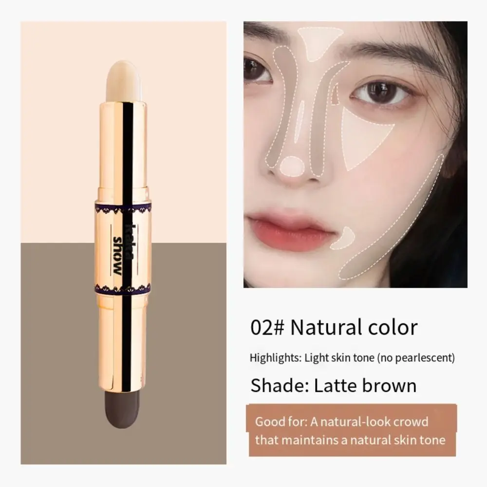 Dark Circles Concealer Face Contour Stick Full Coverage Color Corrector Contour Highlighter Long Lasting Double Head