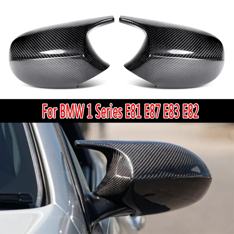 

For BMW 1 Series E81 E87 E83 E82 Upgrade Shells Rearview Cap Real Carbon fiber rear view mirror case cover Car Accessories