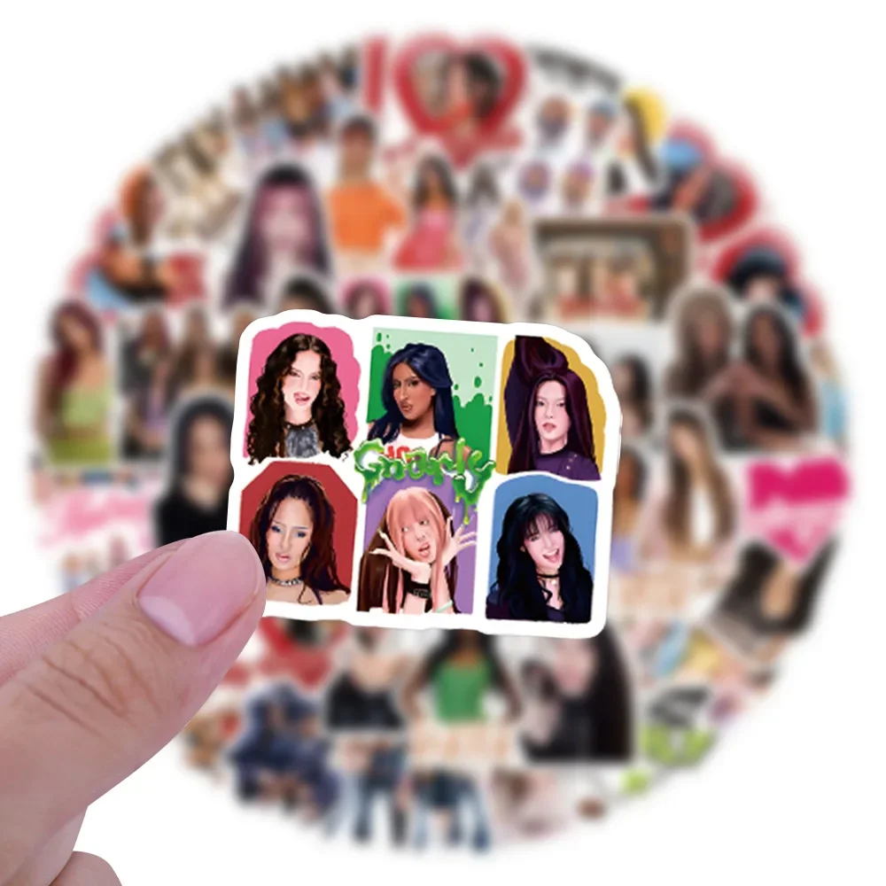120pcs KATSEYE Girl Group Decorative Stationery Handbook Water Cup Computer Waterproof Sticker