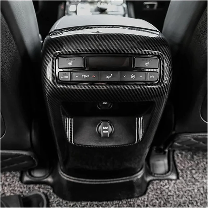 

For Hyundai Palisade 2019-2023 Car Rear Air Outlet Panel Cover Trim Sticker Spare Parts Accessories Parts ABS Carbon Fiber