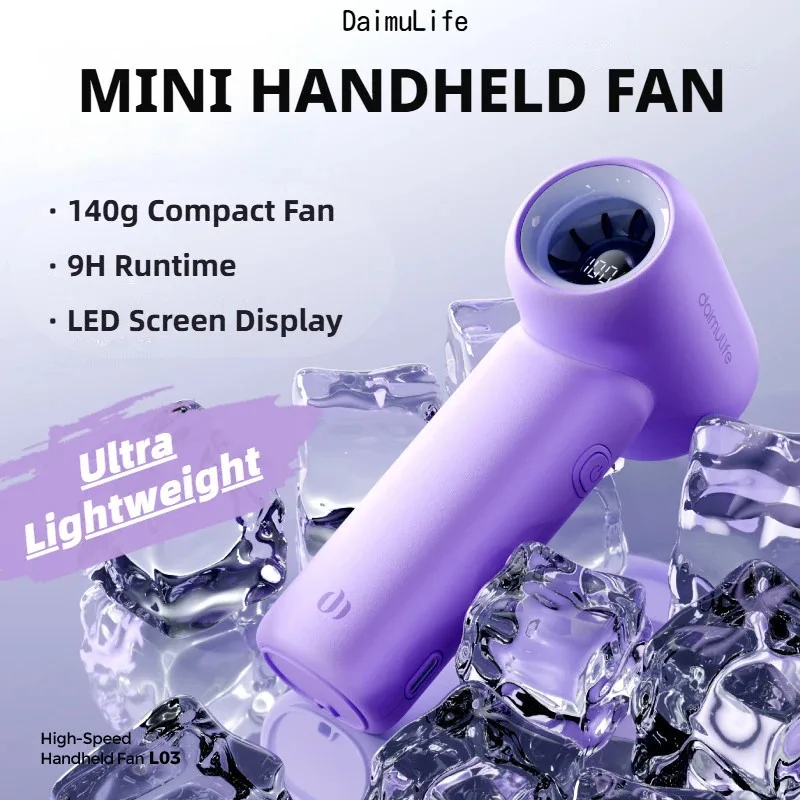 

TOPLIVING Portable Handheld Turbo Fan 5 Gear Wind Battery Operated Up to 10 Working Hours Cooling Fan for Outdoor Activities Tr