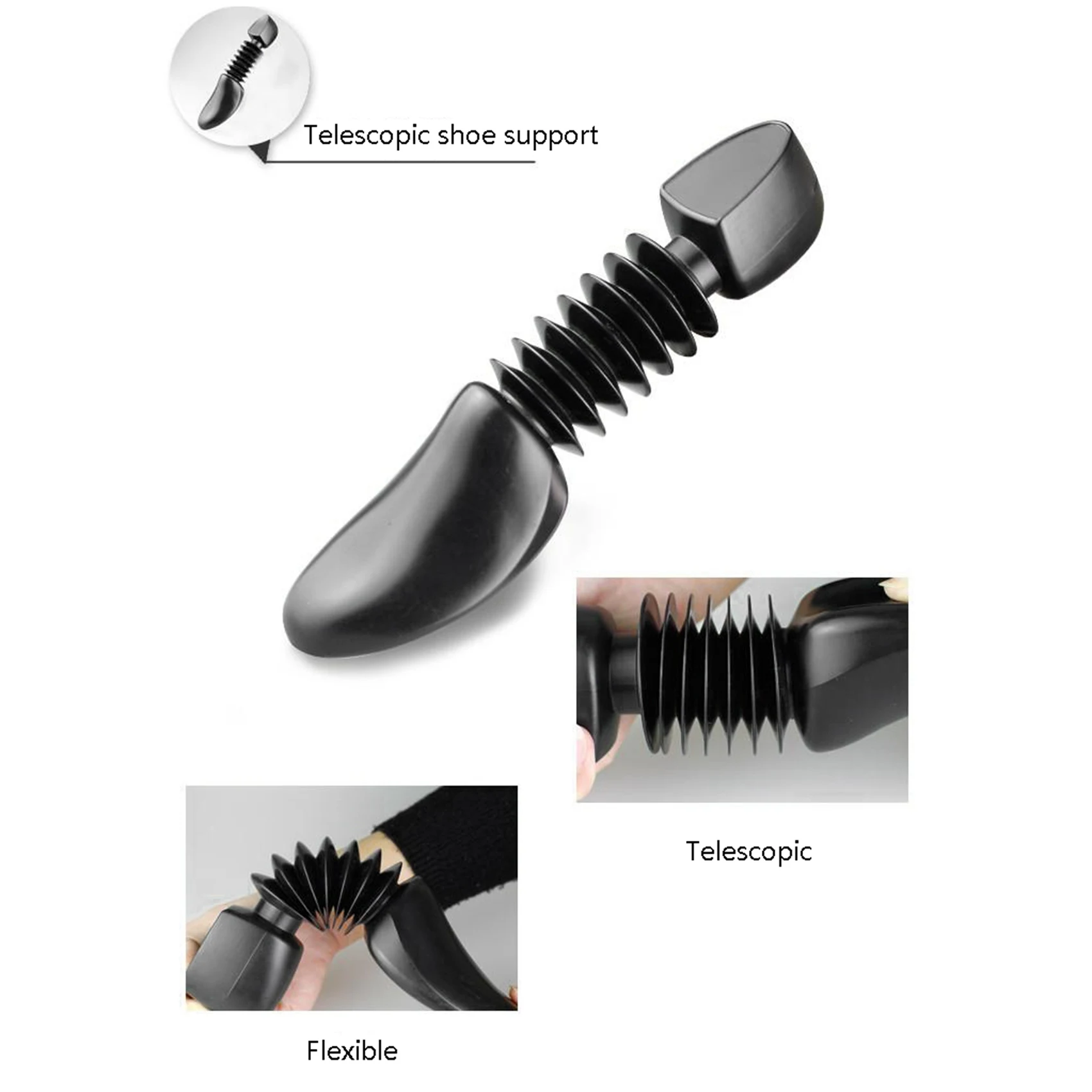 

AT33 2 Pair Adjustable Shoe Tree Shoes Shade Trees Shoe Stretcher Shaper Tree For Men 41-44