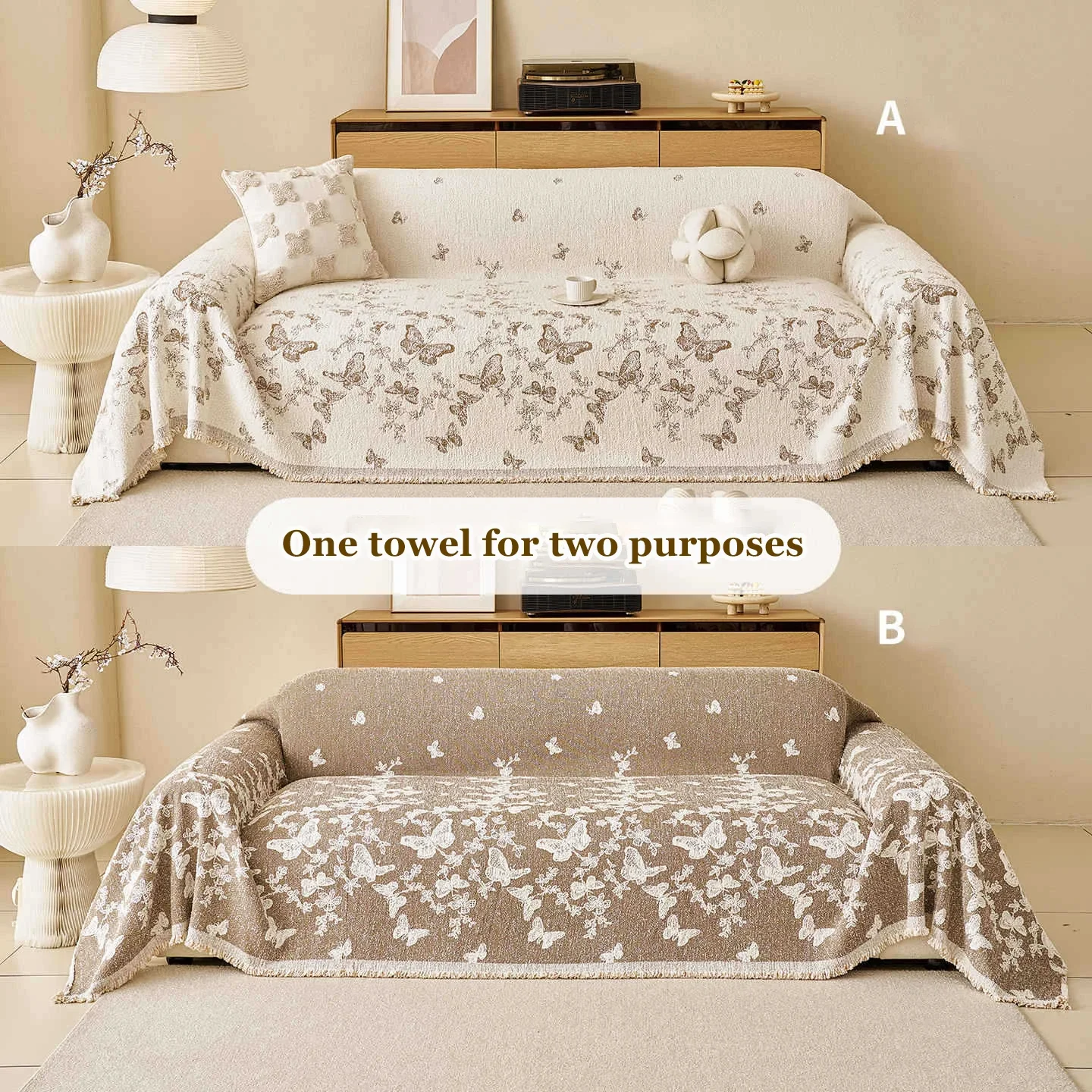 French Universal Sofa Cover Simple Thick Full-Coverage Sofa Cushion Covers Multifunctional Decorative Blankets Decor Home