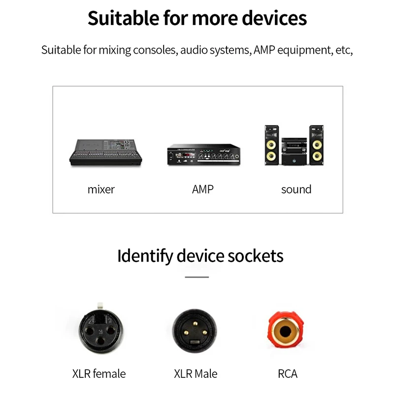 YYAUDIO HiFi Audio Gold Plated XLR Plug 3-Pin Male/Female to RCA Audio Jack Adapter High End Balance XLR to RCA Conversion Plug