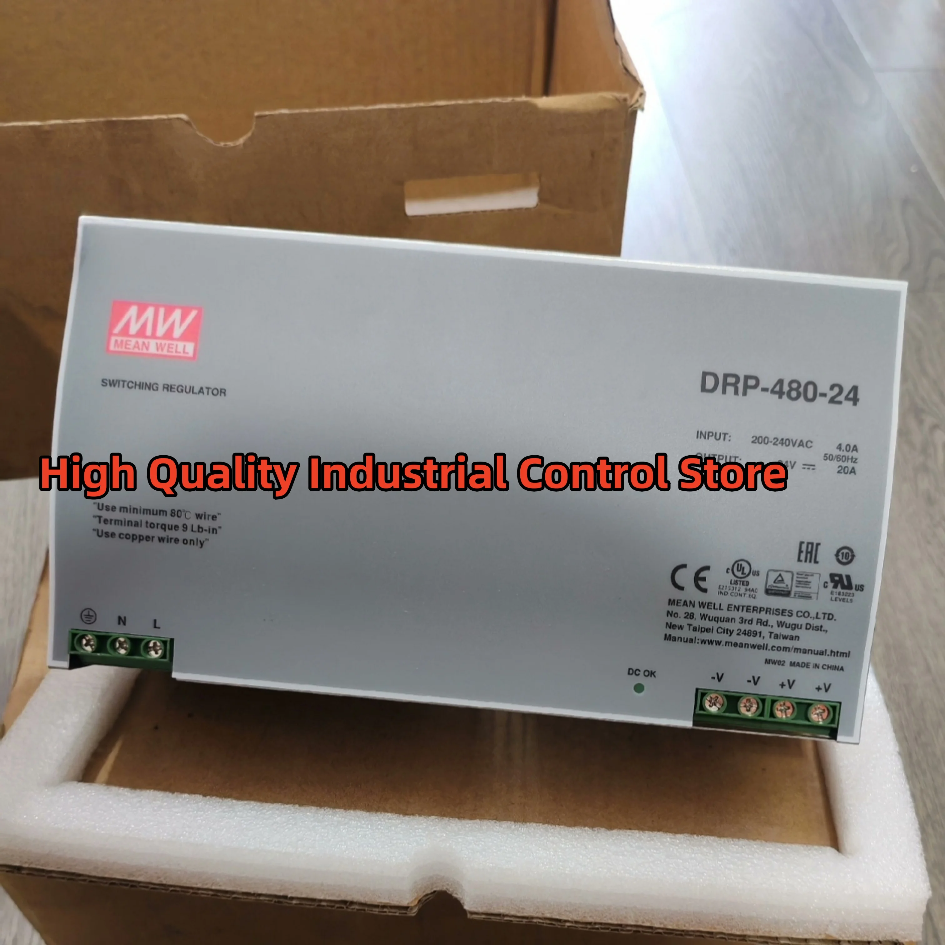 

DRP-480-24 | 24В DRP-480-48 | Импульсный источник питания 48 В DRT-480-24 | 24В 100%НОВЫЙ