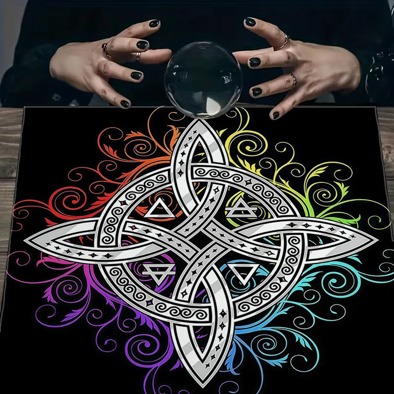 Tarot Clothes for Table Tarot Cloth Neutral Random 1 piece 1 piece, magic Celtic witch printed tablecloth, card mat cloth,