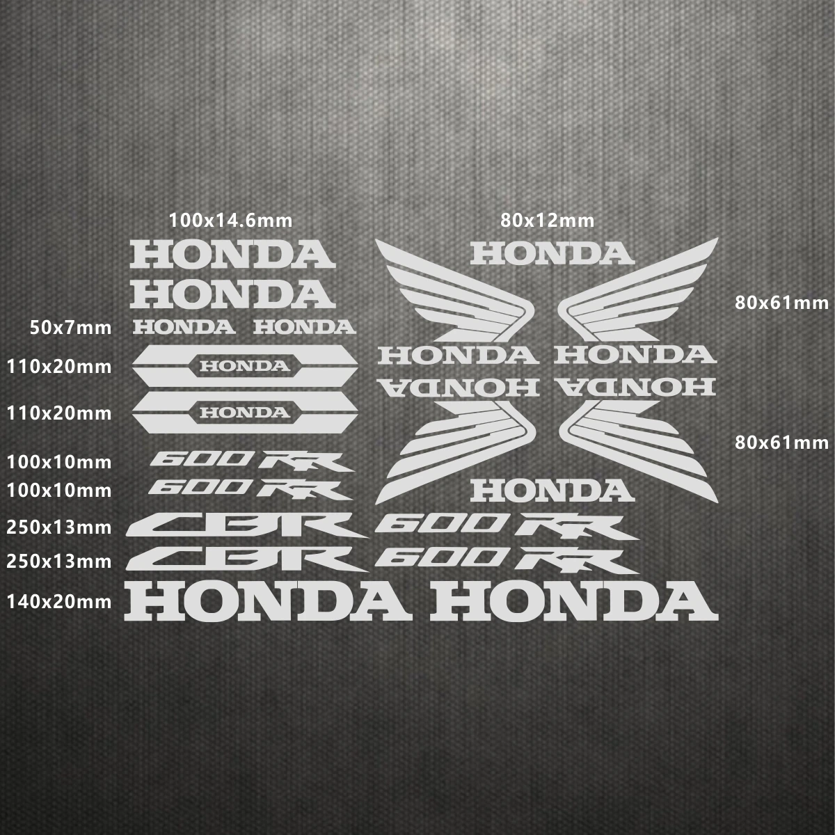 Voor Honda CBR600RR Stickers Logo Motor Tank Helm Decals Waterdicht