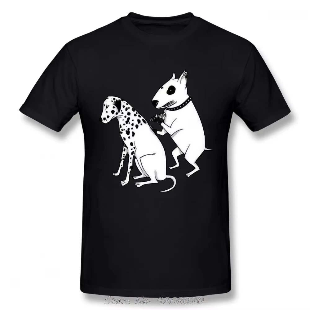 

Cartoon Pittbul Tattooing T-Shirt Men Graphic T Shirt Cotton Tshirt Funny Men's Clothing Oversized Unisex Tops Streetwear