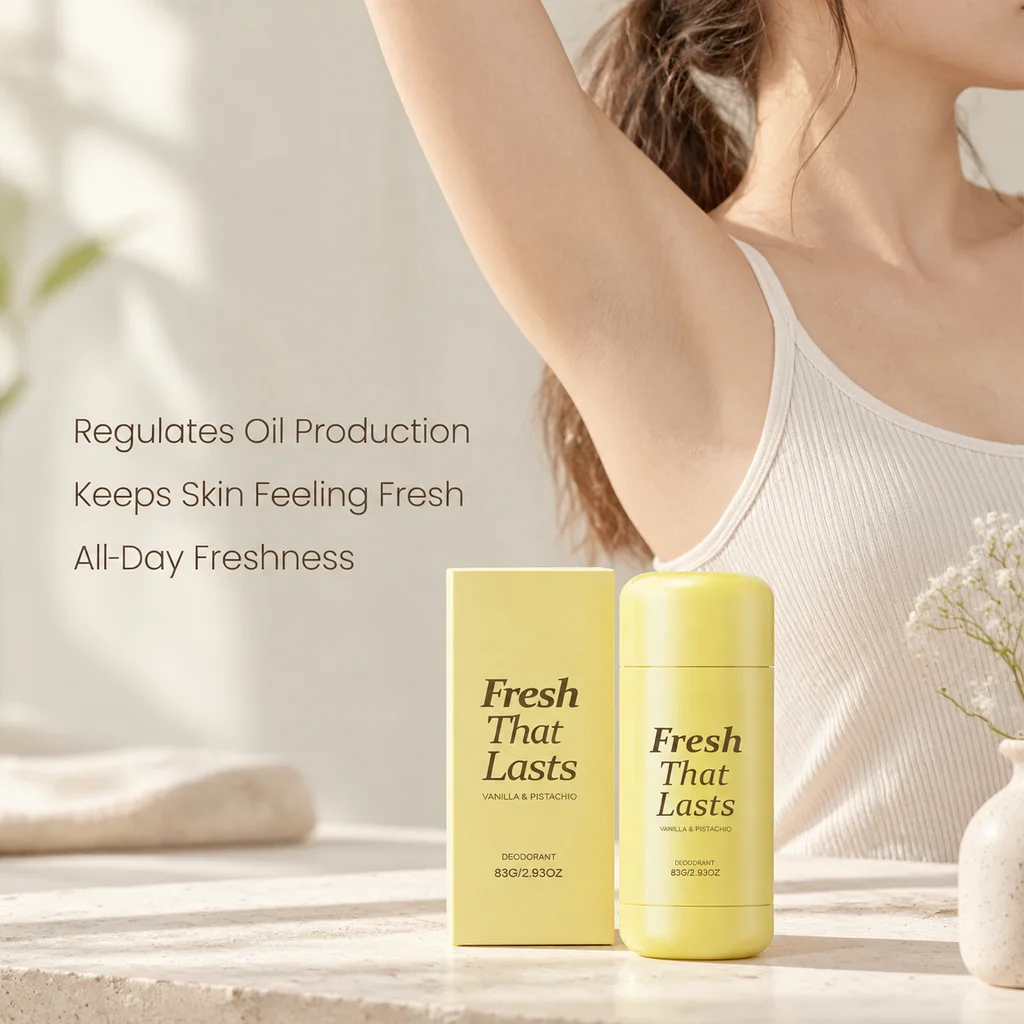 Minimal Ins Style Body Deodorant Stick Natural Botanical Infused  Silky Texture Portable On‑the‑go Underarm Body Care