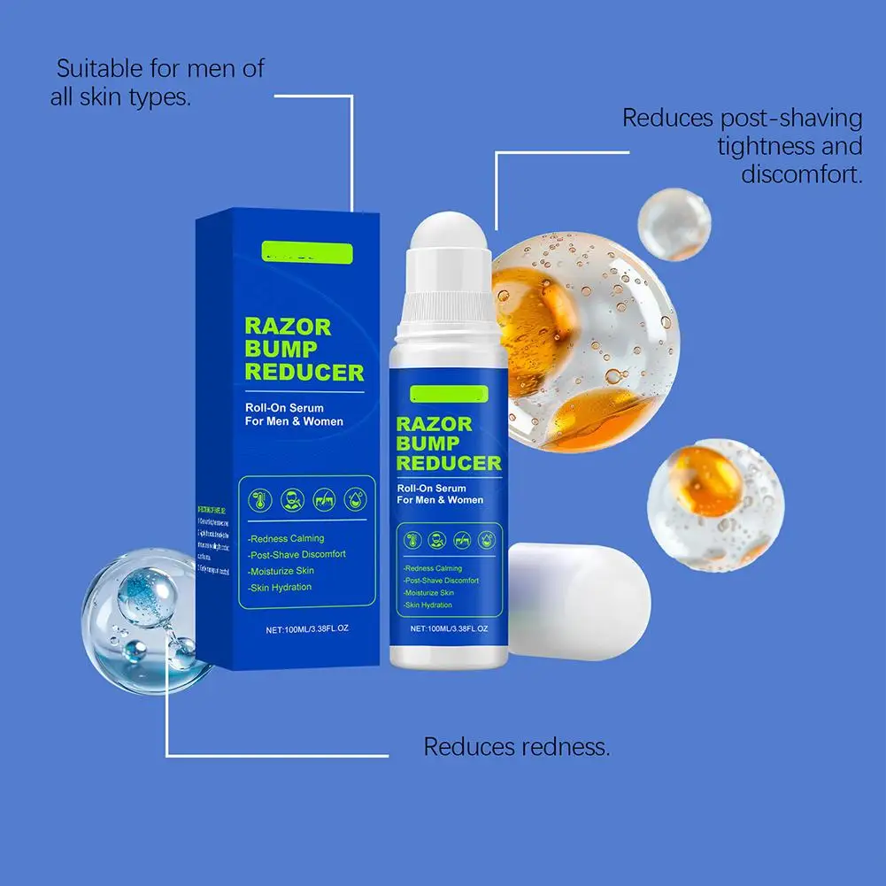 100 مللي بعد الحلاقة كرة مهدئة جوهر العناية اللطيفة بارد منعش غير مزعجة المحمولة الراحة الكرة مهدئا لفة