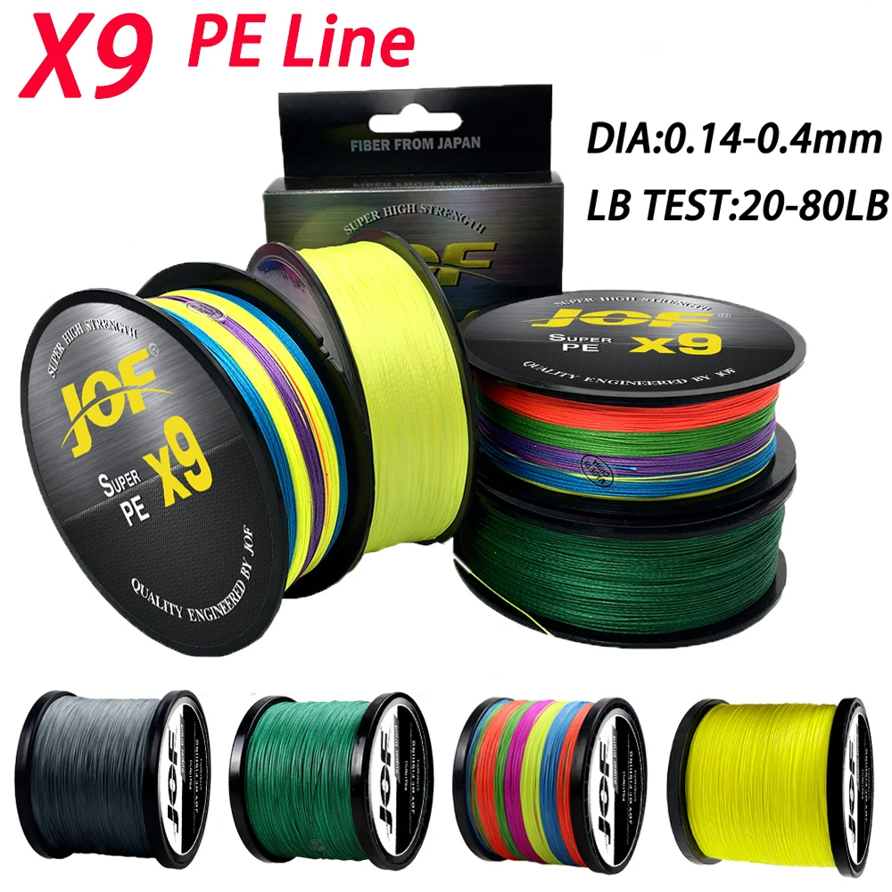 JOF 9 Strands Multifilament Original Japan Fishing Line 300M Japanese Pe Wire for Saltwater Durable Woven Thread Tackle 9-36.3KG