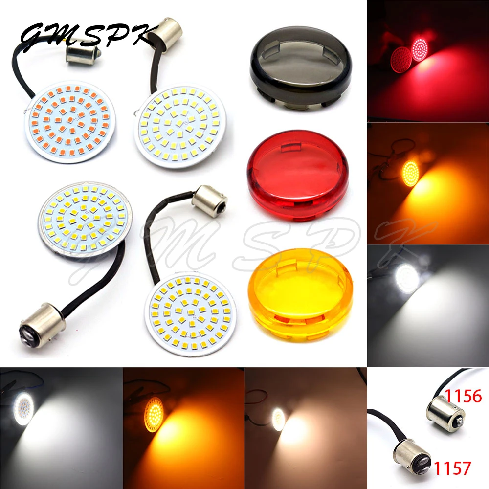 Motocykl 1156 1157 LED przedni tylny kierunkowskaz w kształcie kuli z soczewką do Harley Road King Ultra Glide Road Glide